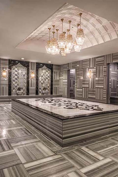 arquitectura en piedra baño hamman turco